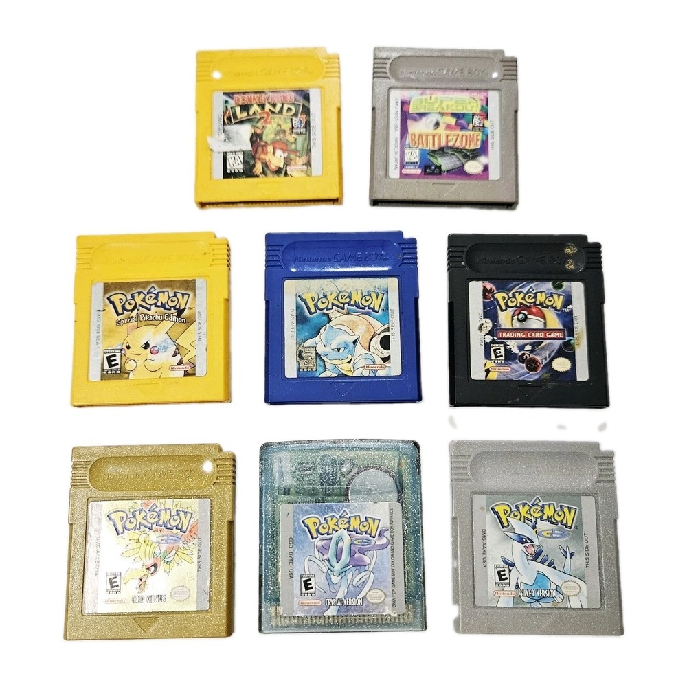 Gameboy Advanced Pokemon Authentic Games Tested Work -Rare- (Lot Of 8) With Case